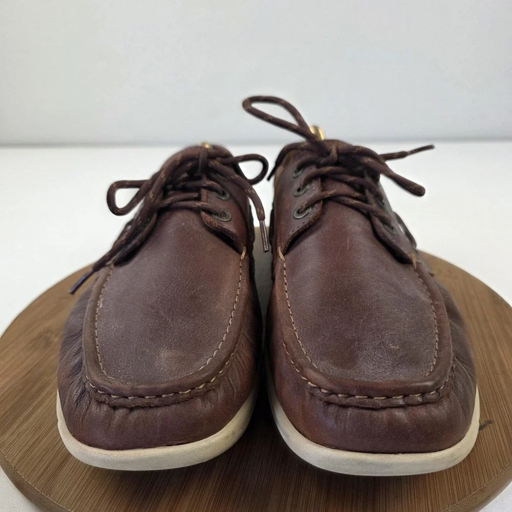 SAS Shoes Mens Size 12 Brown Leather Boat Casual Comfort TriPad Deck USA